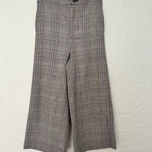 Madewell Brown and Cream Wide Leg Pants